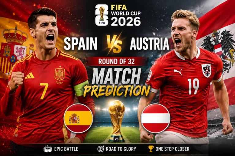 Spain vs Austria Match Prediction: FIFA World Cup 2026